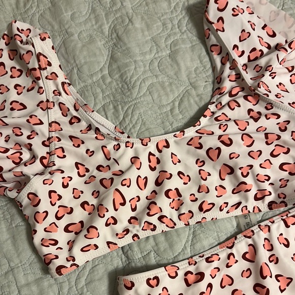 Pink Leopard Ruffle Bikini Set - Picture 4 of 4